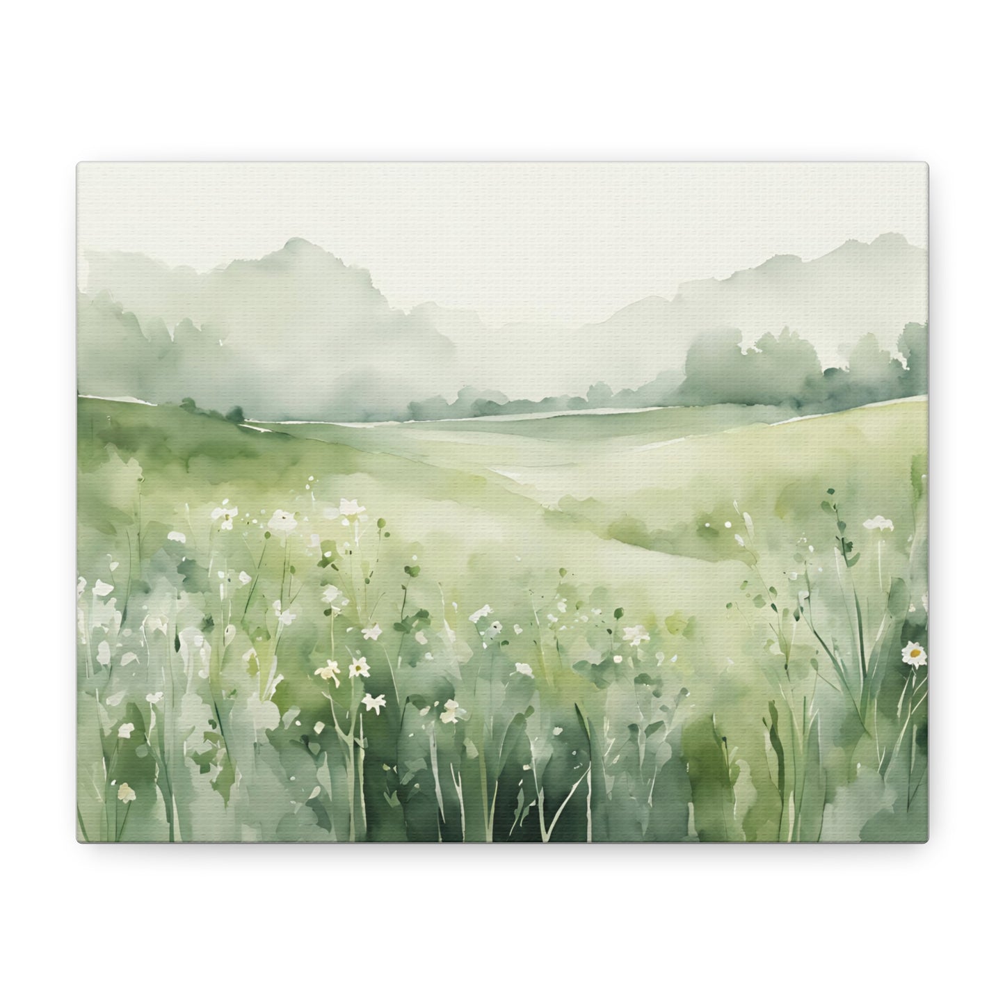 Green Meadow Light | Seasonal Landscape Canvas Art