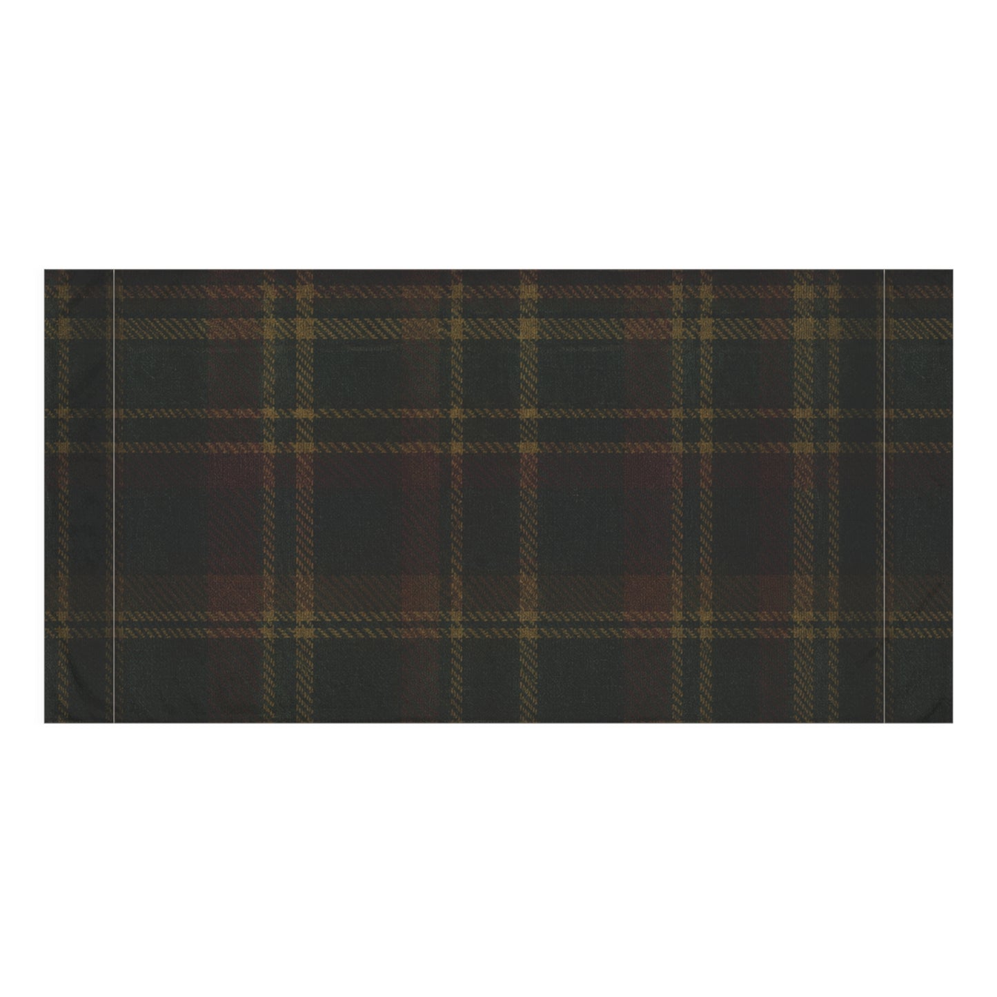 Briarwood Tartan Bath Towel — Heritage Plaid in Forest Green & Russet