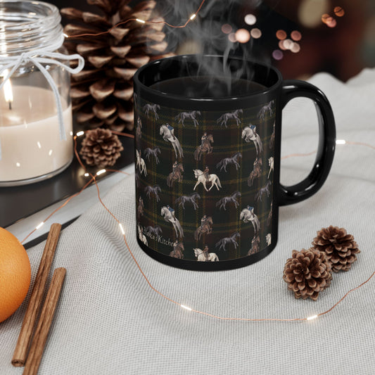 Briarwood Equestrian Mug — Horse & Heritage Tartan Design