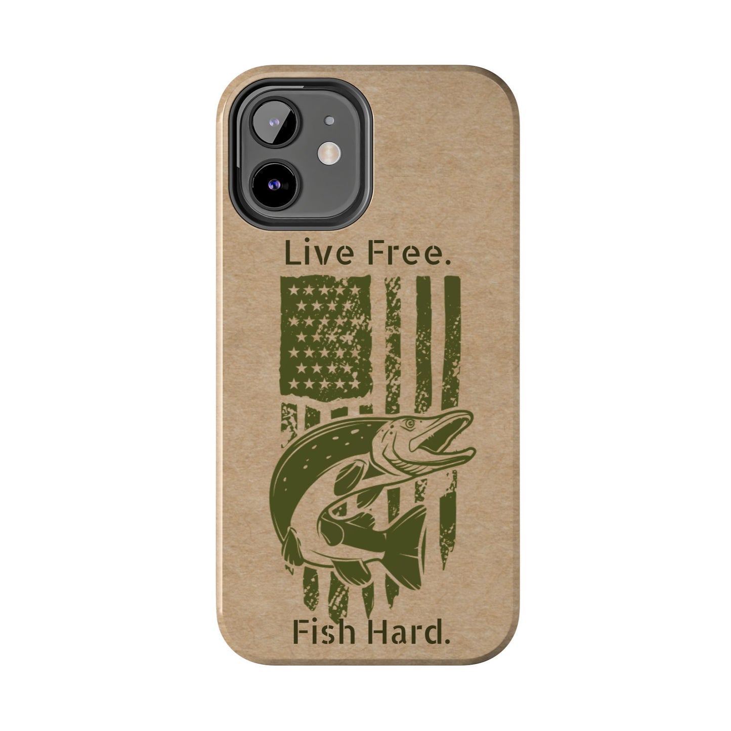 Live Free. Fish Hard. Phone Case | Heritage Outdoors Series
