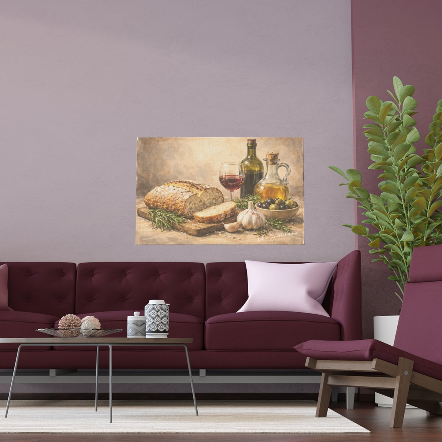 Rustic Bread Still Life (Silk Poster )  | La Tavola Rustica