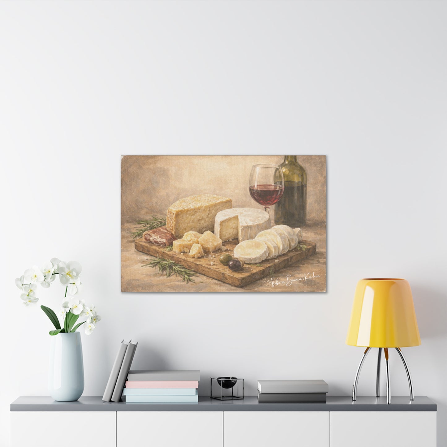 Rustic Cheese Still Life (Canvas) | La Tavola Rustica