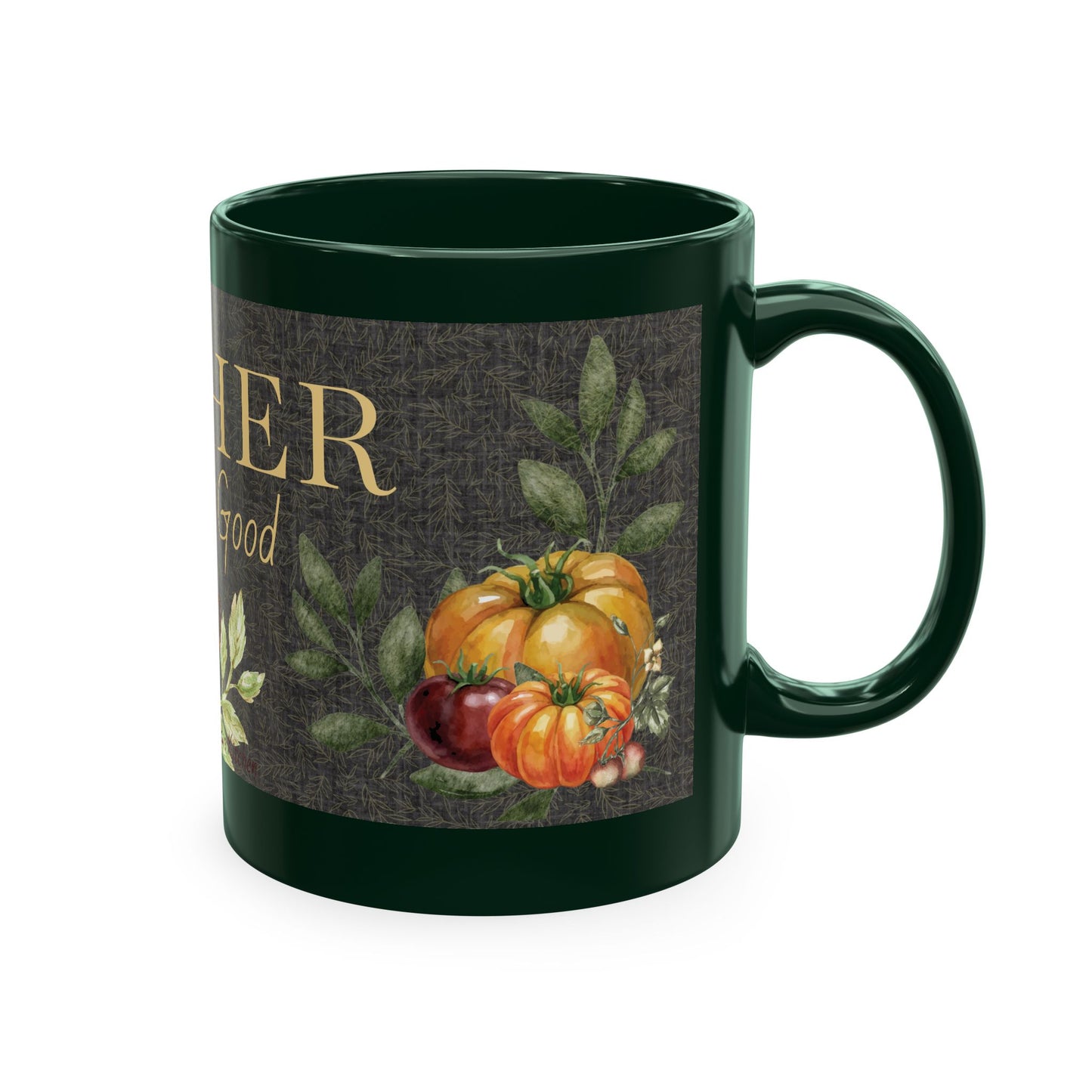 Gather Something Good Kitchen Mug — Deep Green