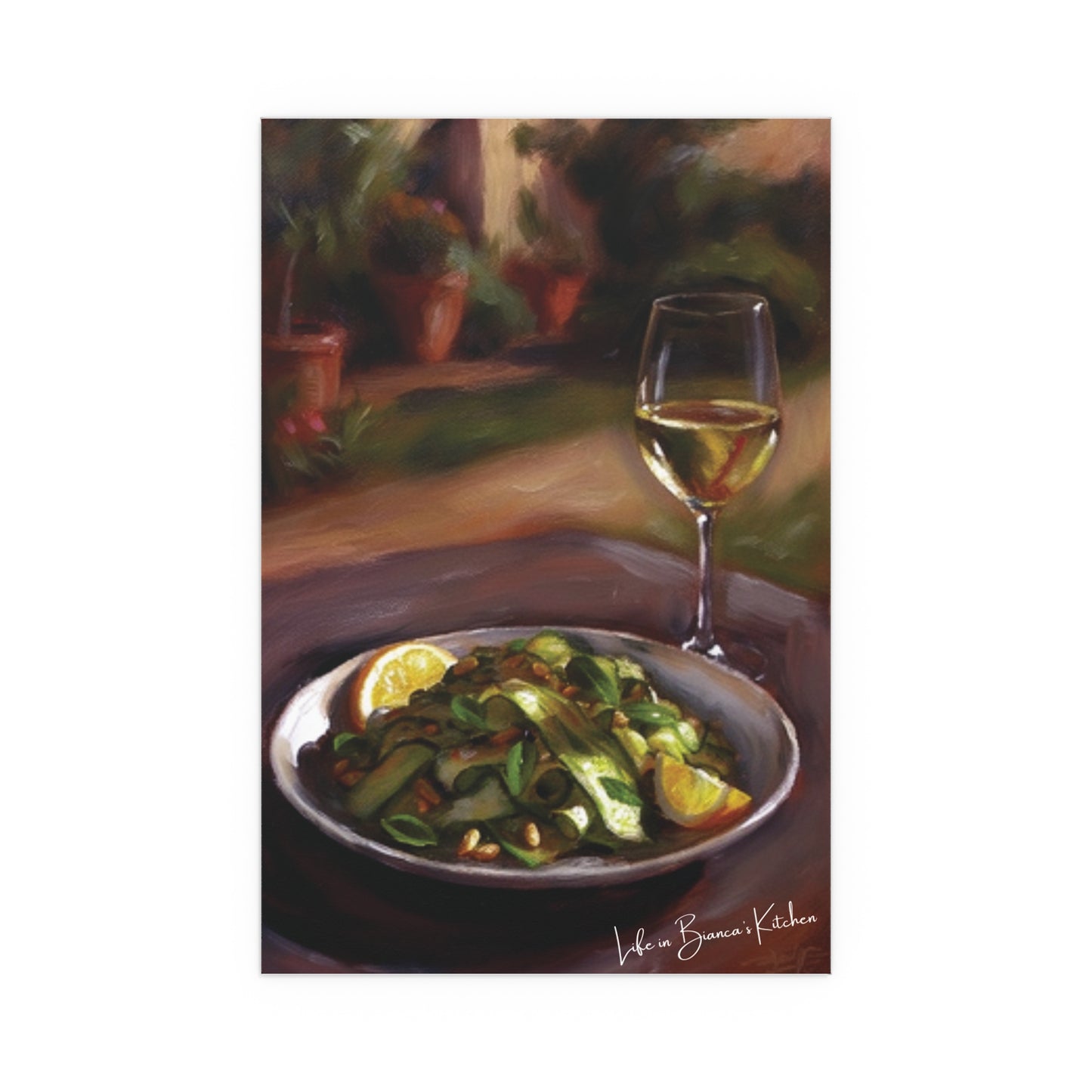 Summer Plate, Quiet Hour (Silk Paper Poster) | At the Garden Table