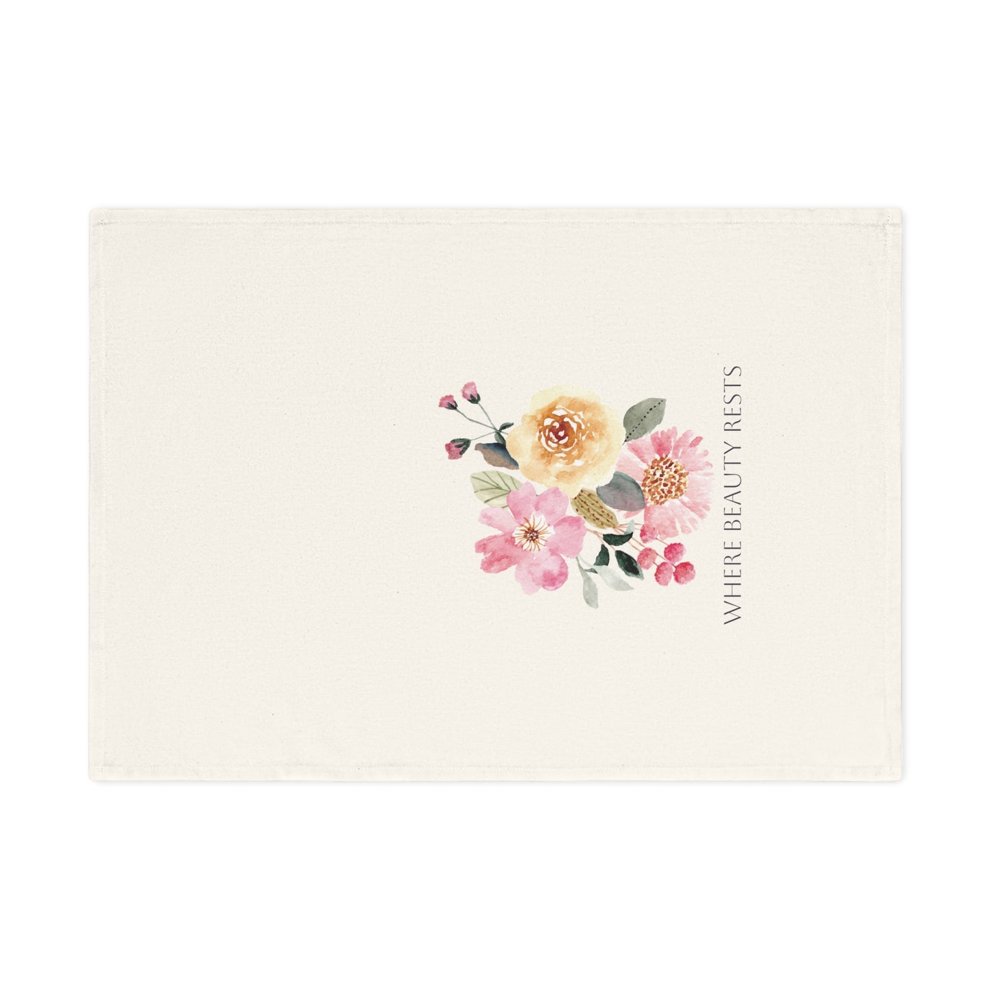 Where Beauty Rests | Cotton Tea Towel – Spring Botanical
