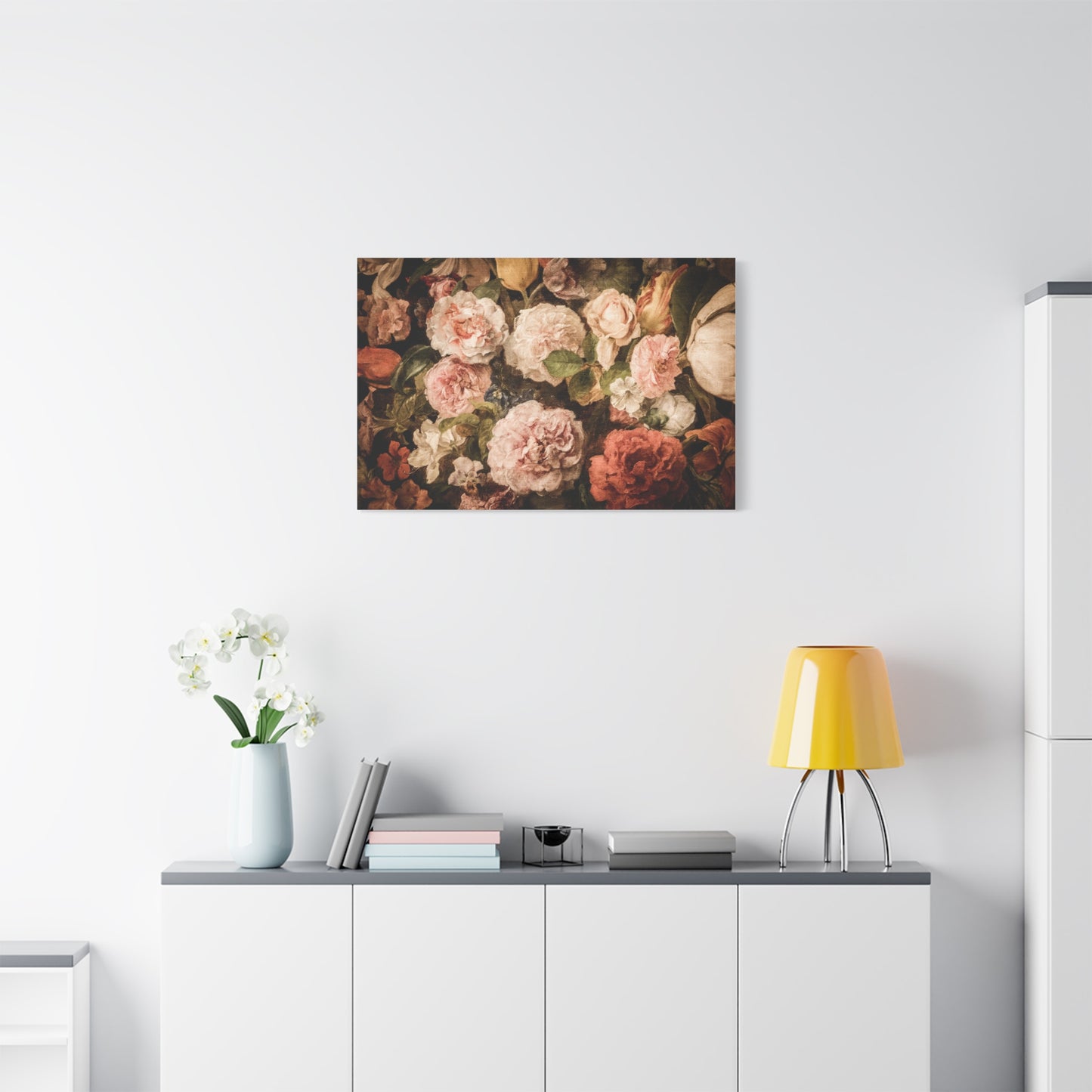Carnations in Bloom | Botanical Still Life Canvas Art