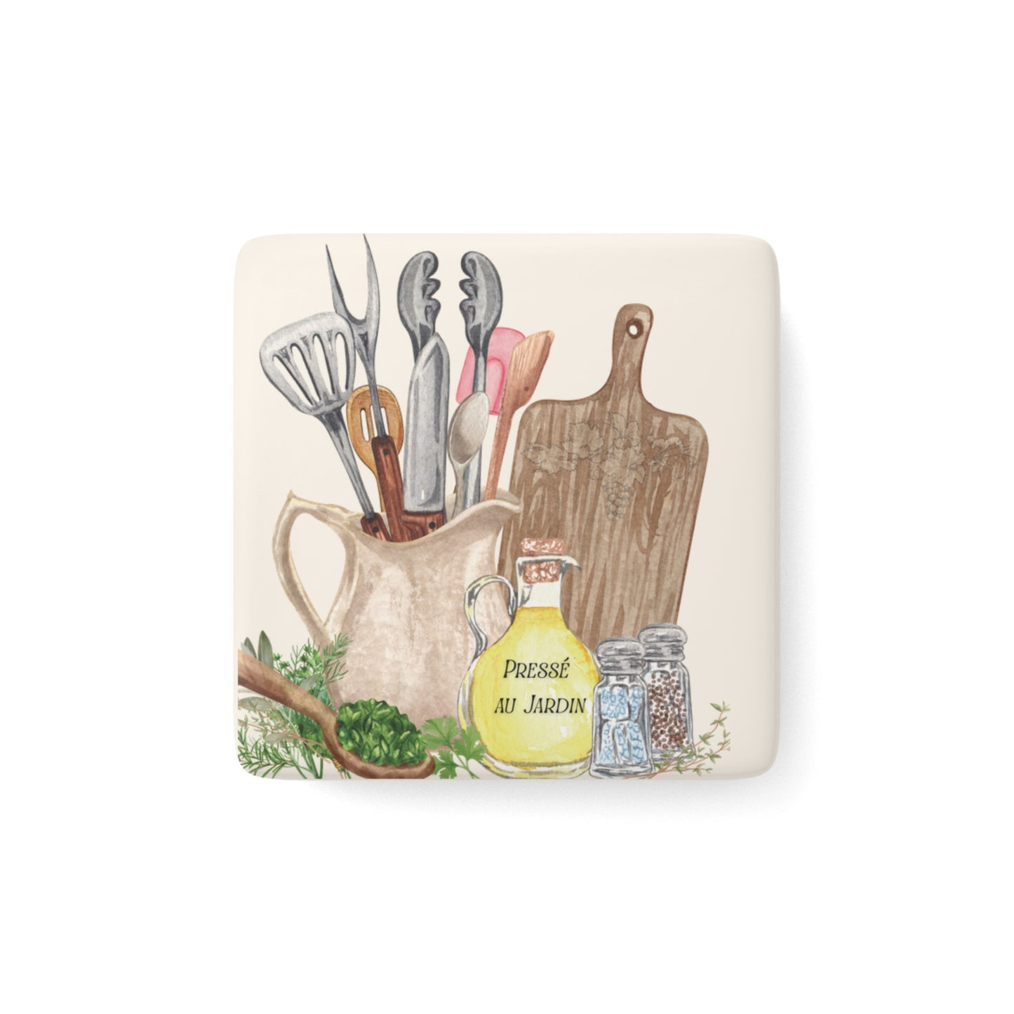 Pressé au Jardin Porcelain Magnet