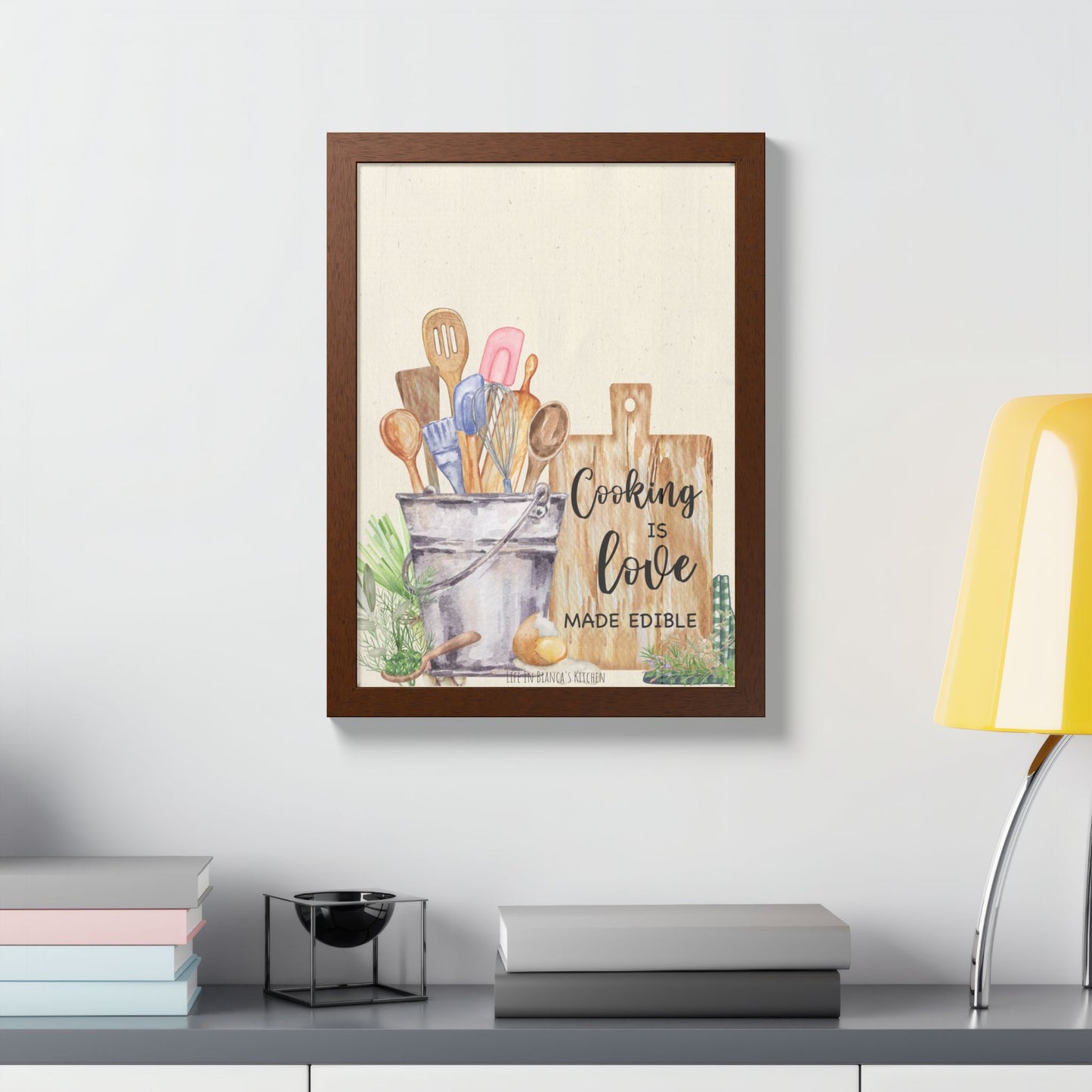 Cooking Is Love Framed Wall Art | Kitchen Garden Collection