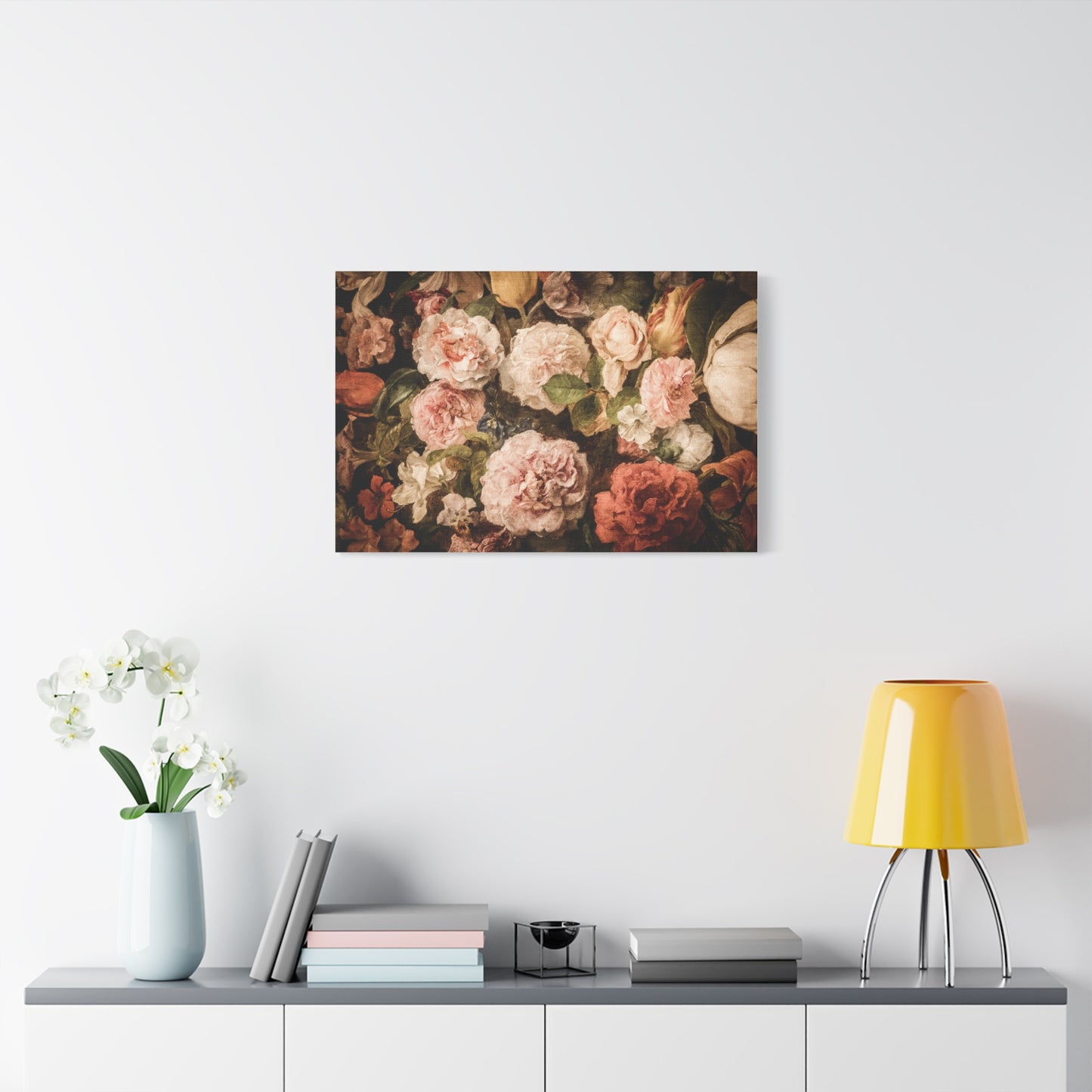 Carnations in Bloom | Botanical Still Life Canvas Art