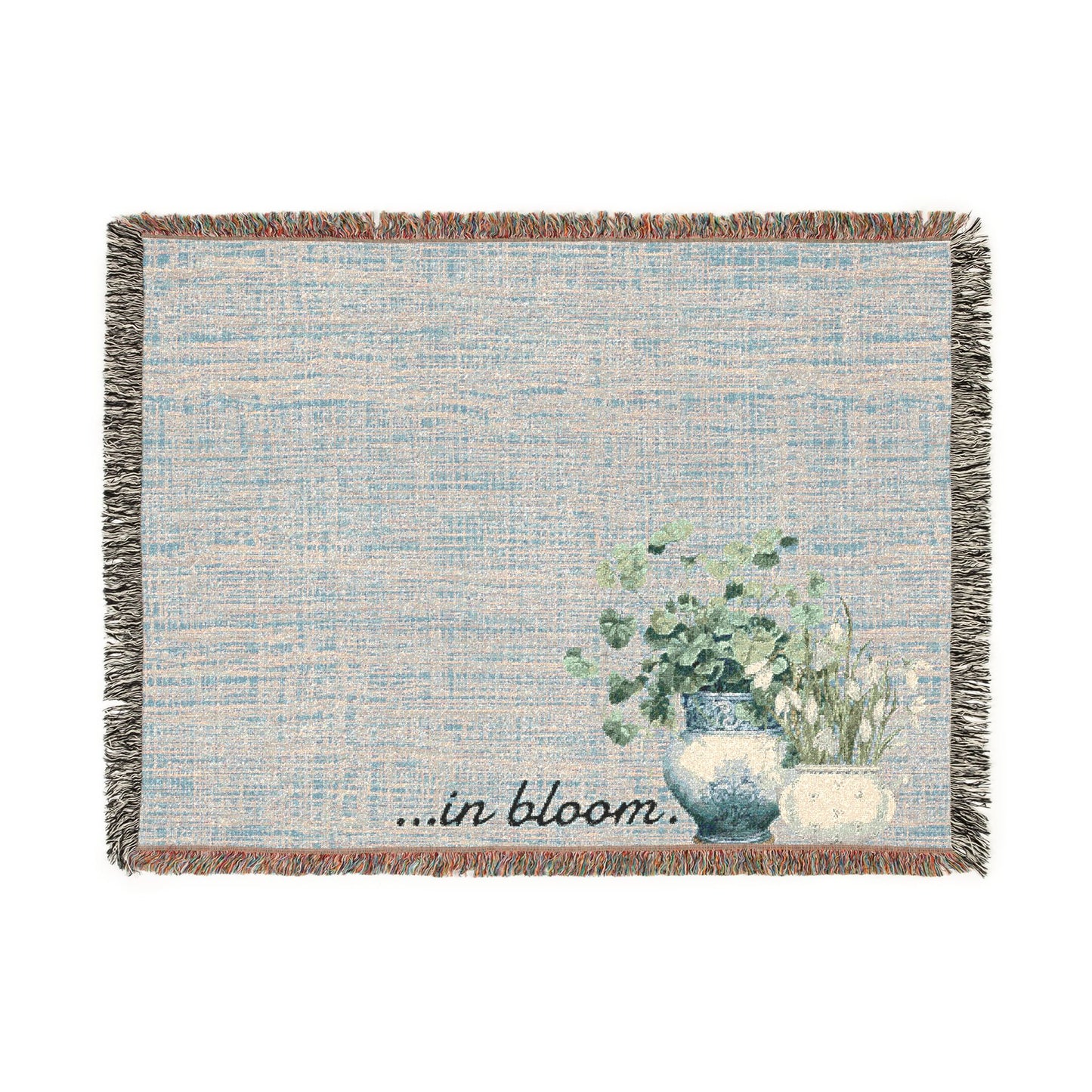 Spring Still Life Woven Throw Blanket | Botanical Hearth & Home Decor