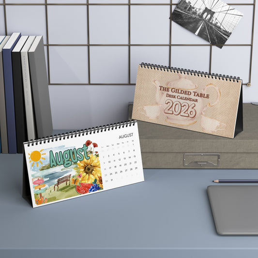 A Seasonal  2026  Desk Calendar · The Gilded Table