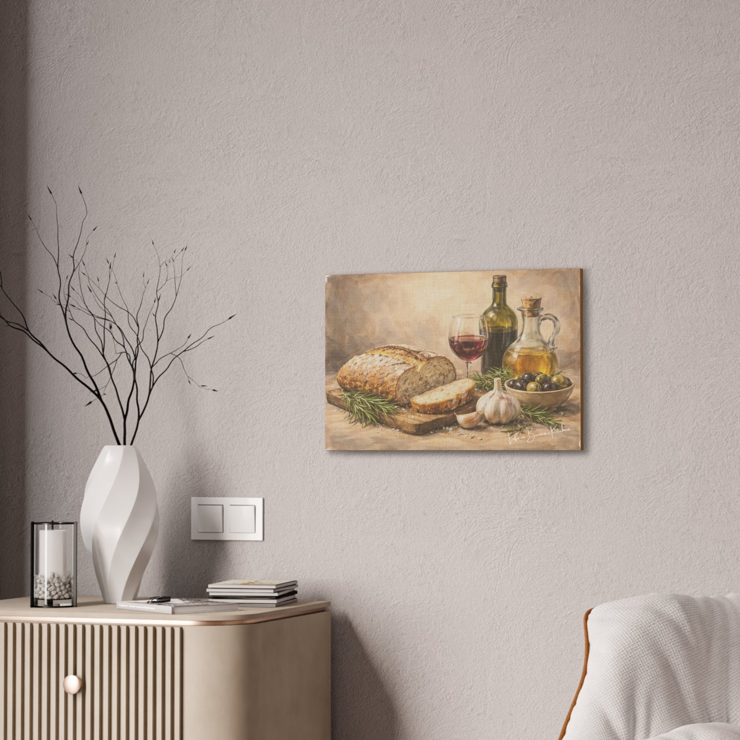 Rustic Bread Still Life (Canvas) | La Tavola Rustica