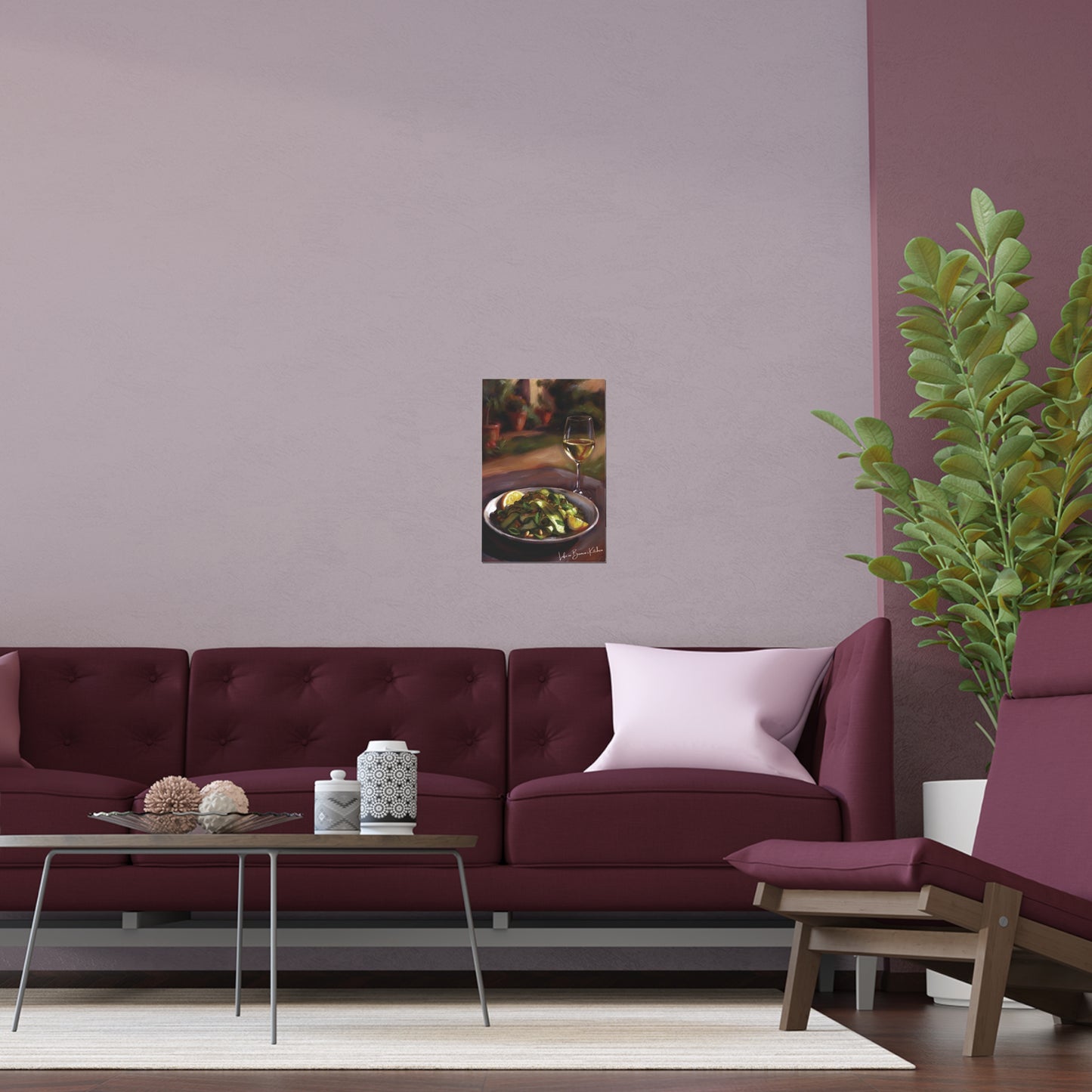 Summer Plate, Quiet Hour (Silk Paper Poster) | At the Garden Table