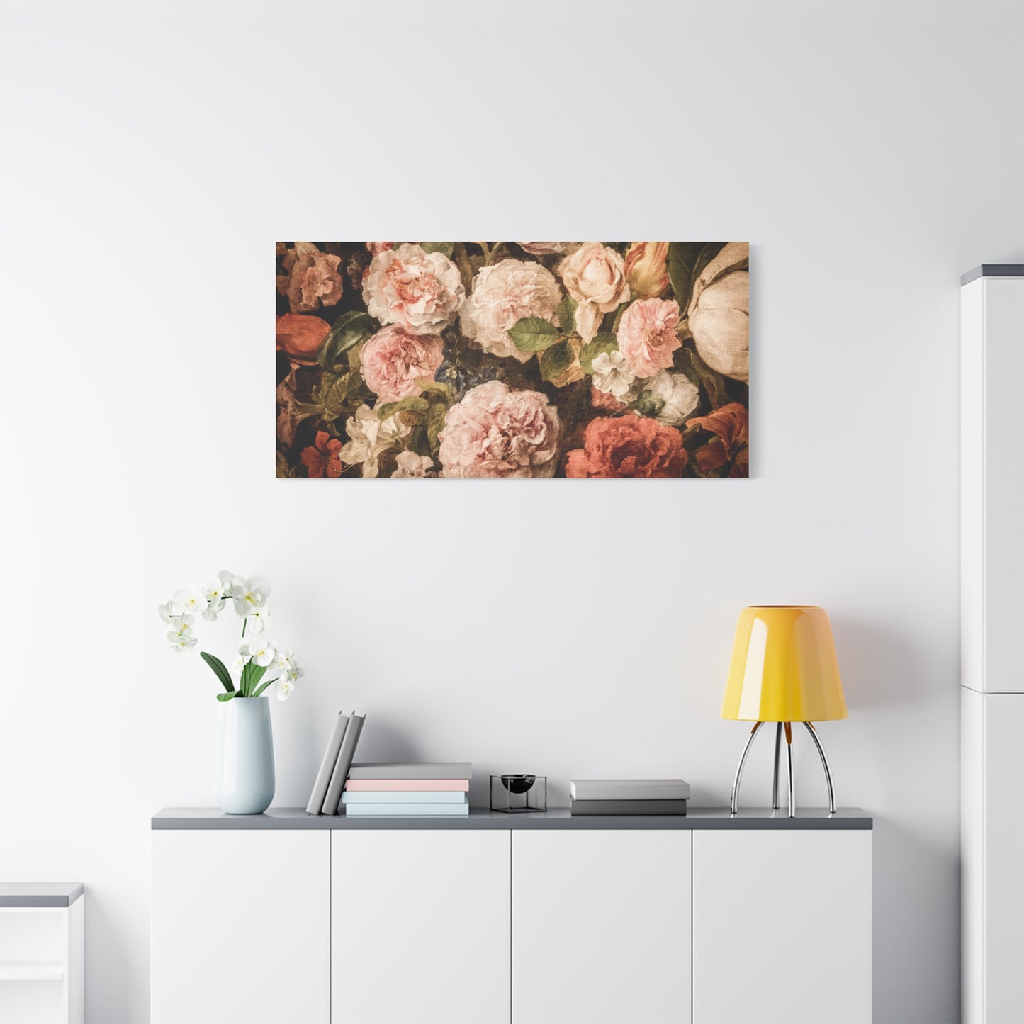 Carnations in Bloom | Botanical Still Life Canvas Art