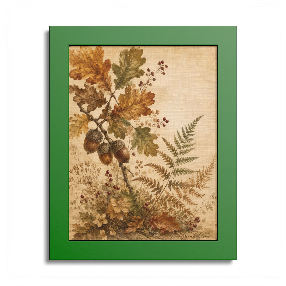 Fall Fronds I — Framed Autumn Botanical Art Print