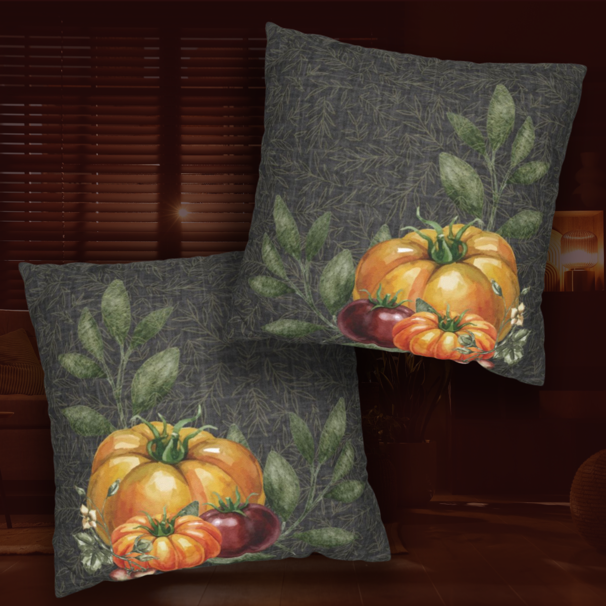 Late Summer Tomatoes | Garden I & II Botanical Pillow Cover Set